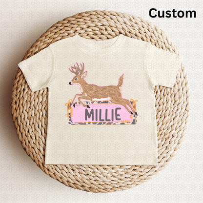 Custom nameplate deer girl