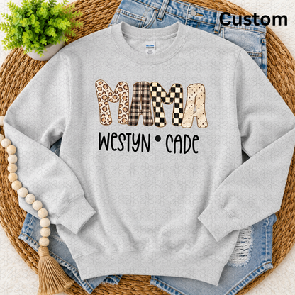 Leopard checkered custom title with names