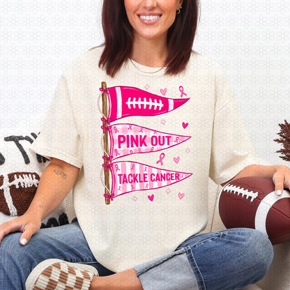 Pink out pendant flags