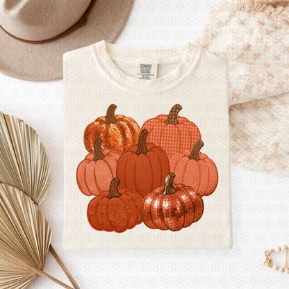 Faux pattern pumpkins