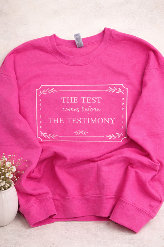 The Test Comes Before The Testimony Embroidery