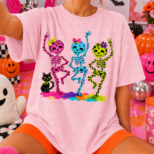 DANCING COLORFUL SKELETONS