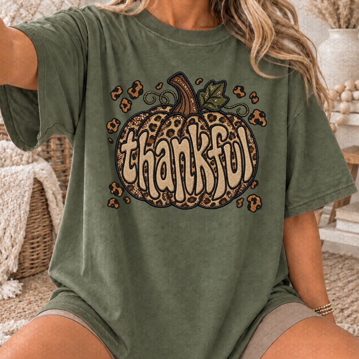 LEOPARD THANKFUL PUMPKIN