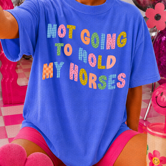 NOT GOING TO HOLD MY HORSES