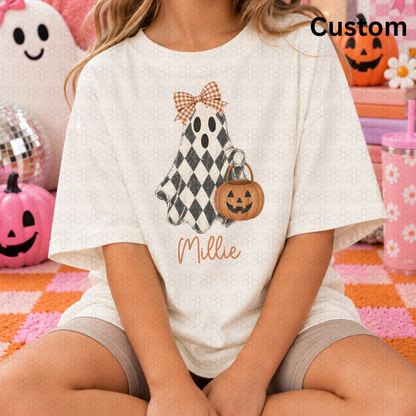 CHECKERED CUSTOM NAME GHOST GIRL