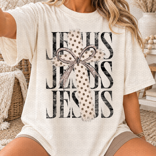 JESUS POLKA DOT CROSS