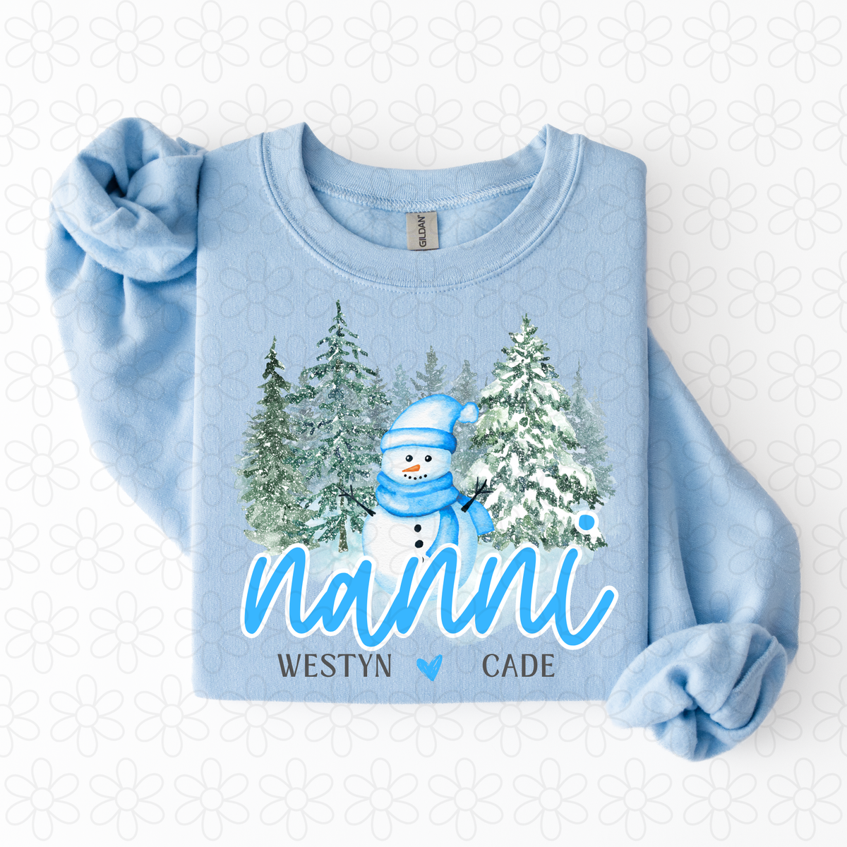 Winter custom title and names (pink or blue)