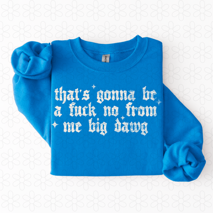 No from me (black or white font)