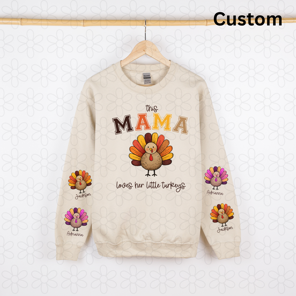 Custom title and name little turkeys
