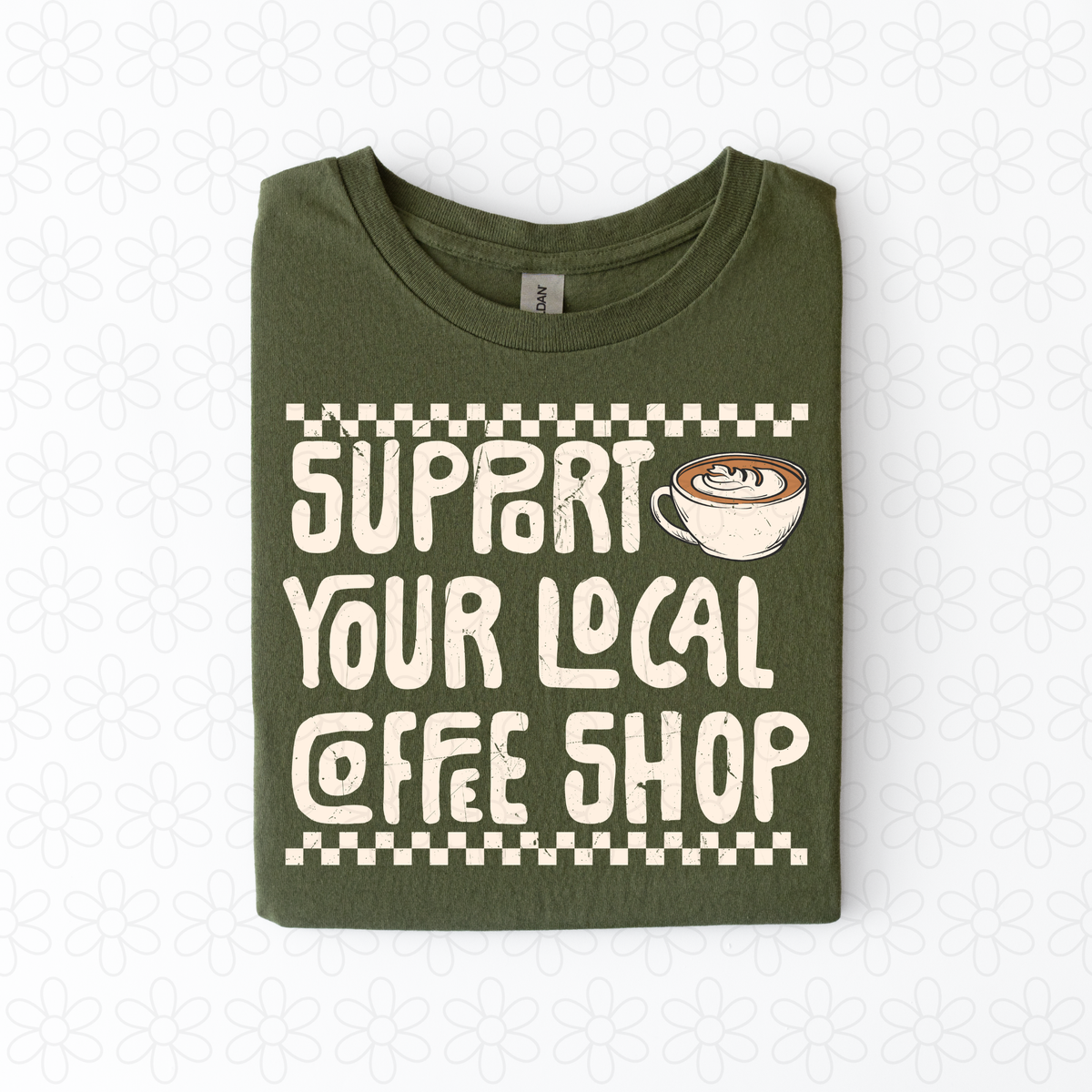 Local coffee shop (black or off white font)