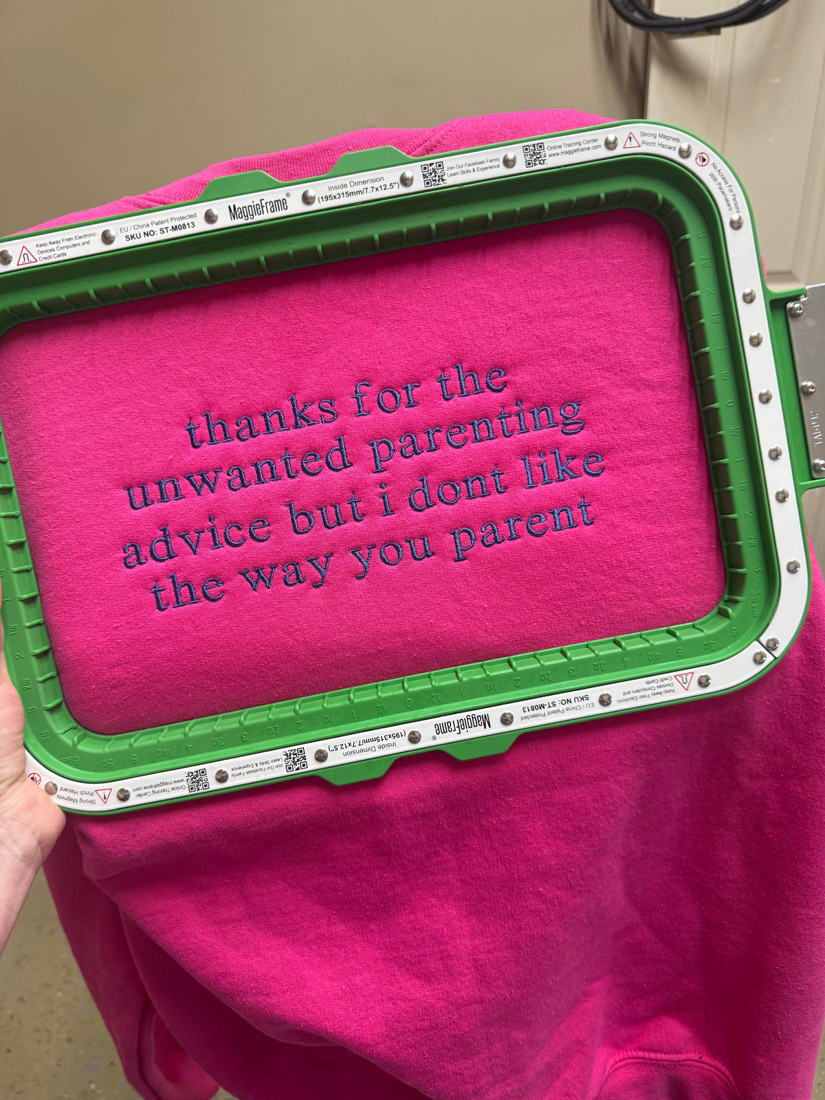 Thanks For The Unwanted parenting advice but i don't like the way you parent  Embroidery