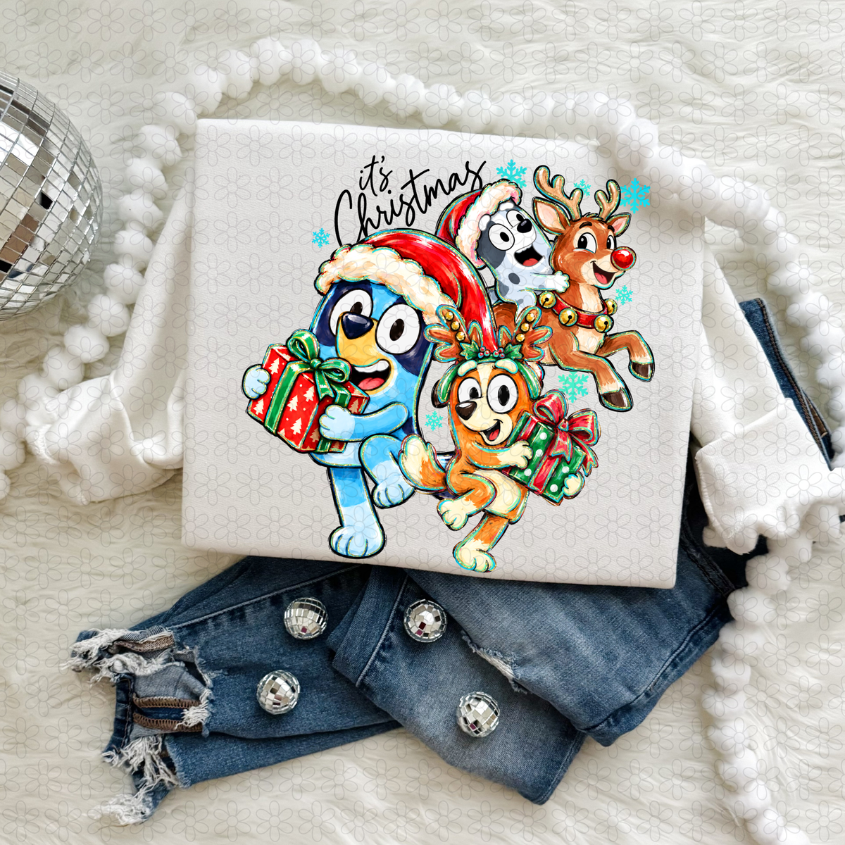 Bluey Christmas (choose pink or blue)