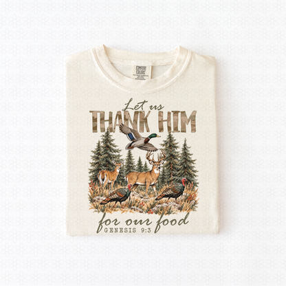 Let us thank Him