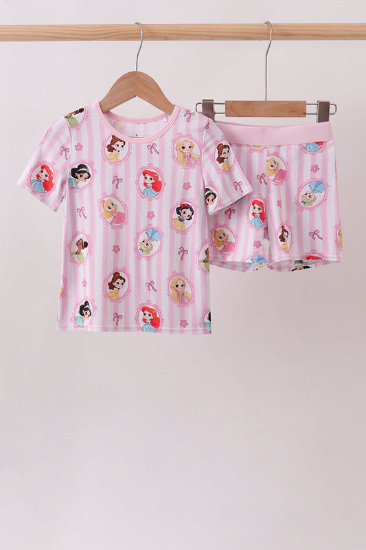 Pink Princess Bamboo Pajama Set