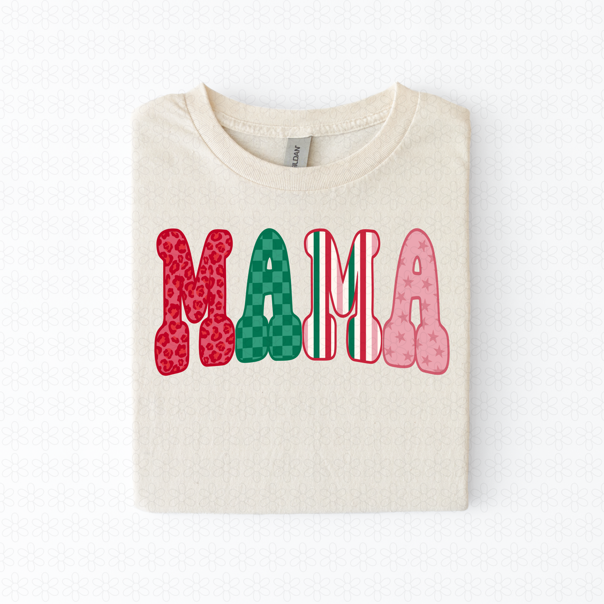 Red green and pink mama