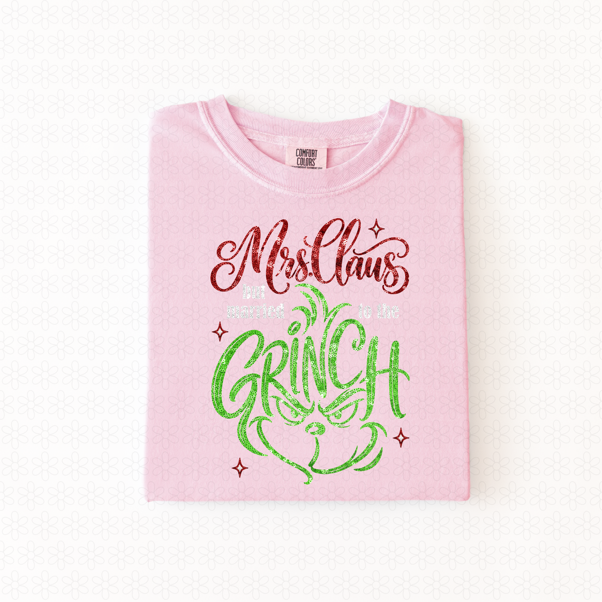 Married to the grinch faux sequin
