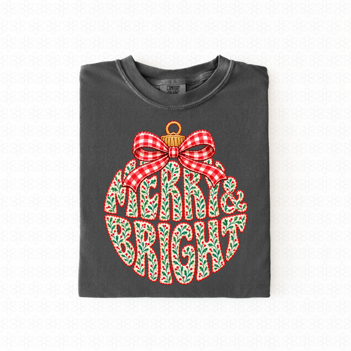 Merry & bright ornament