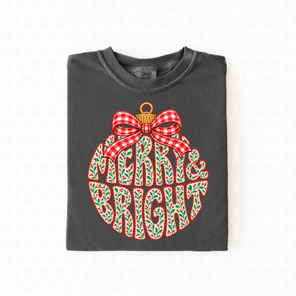 Merry & bright ornament