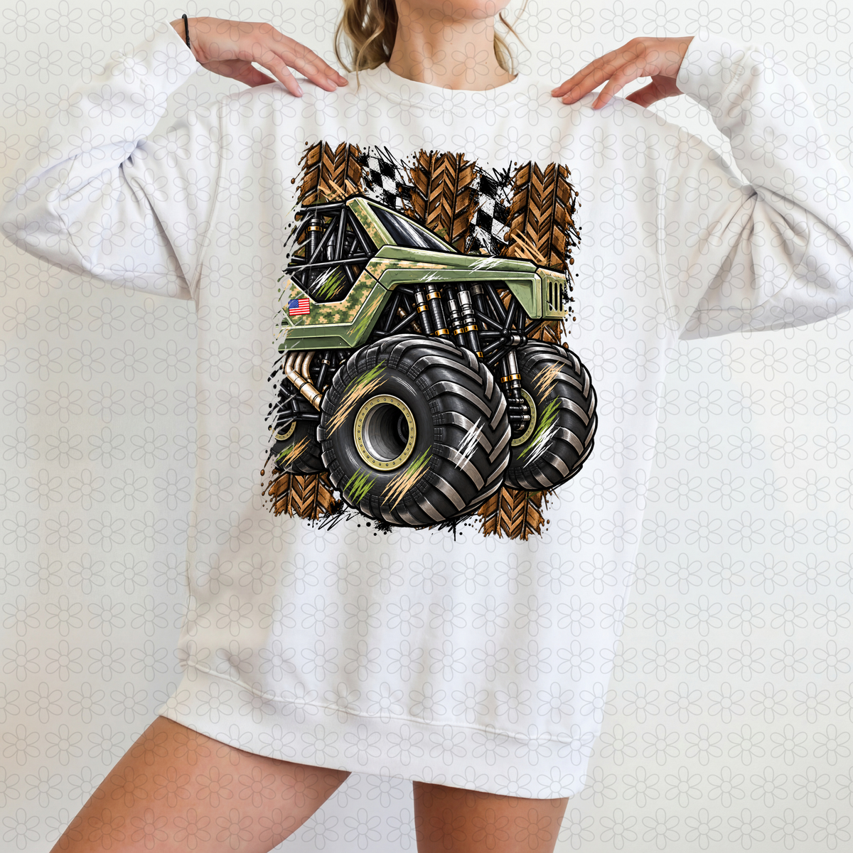 Monster truck with mud tracks (choose your truck)