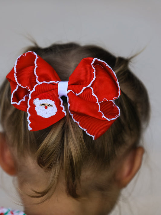 Winter Christmas Santa Hair Clip 4.3inch