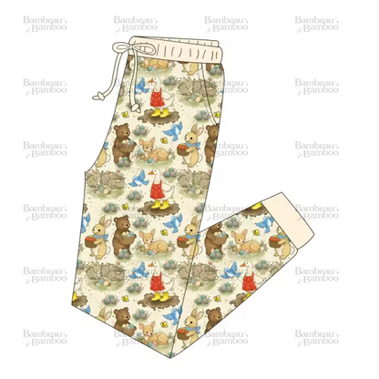 Some Bunny Loves Spring Adult Bamboo Joggers-READY TO SHIP